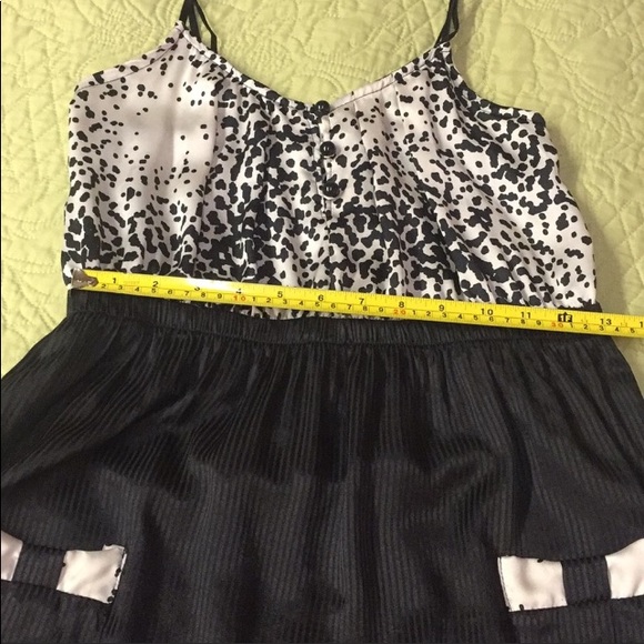 Vintage Everly USA animal print PINUP Sexy spaghetti strap slip dance dress L - Picture 7 of 8